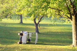 golf cart overturned on course injures woman