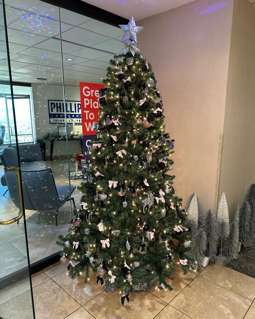 christmas tree for holiday toy drive blog