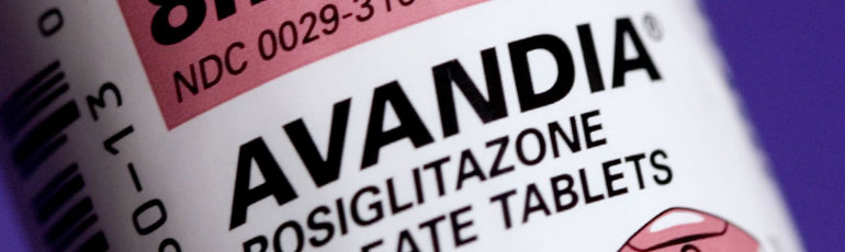 A prescription bottle of Avandia