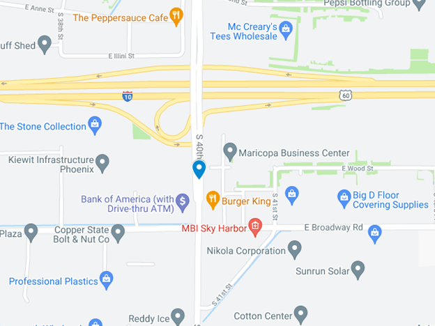 google map image of 40th street