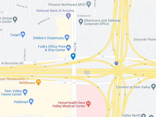 map showing Agua Fria at North 27th