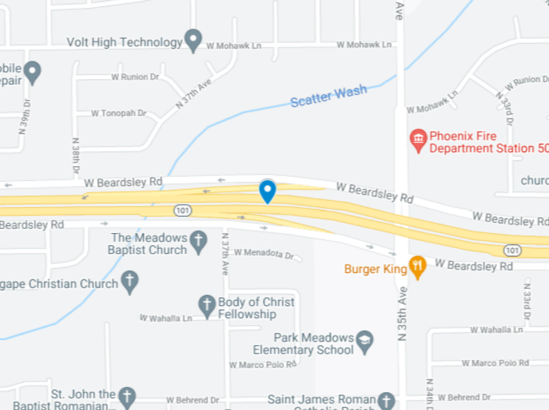 Map of accident scene 