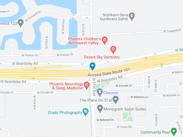google map image of loop 101 by w beardsley road