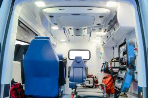inside of an ambulance