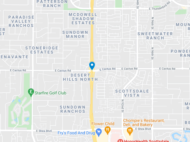 google map image of cactus road