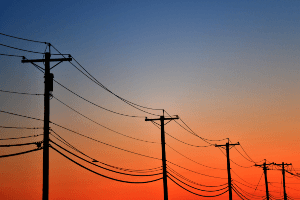 Stock image of power pole 