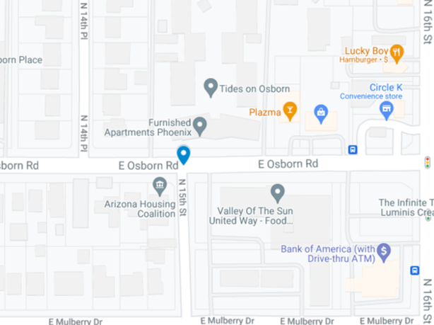 map of E. Osborn Road