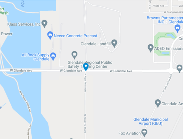 Map of DUI crash 