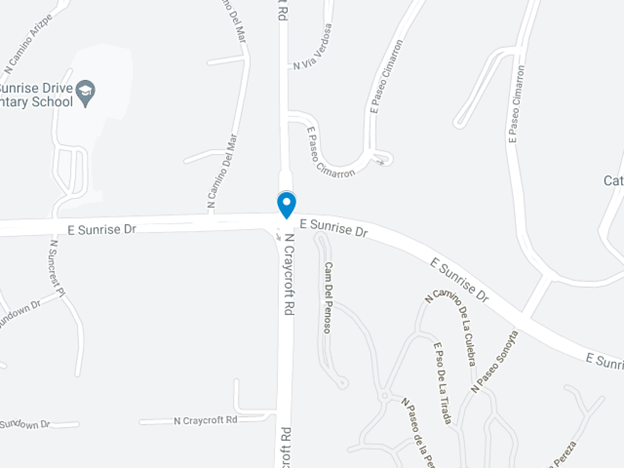 google map image of three-vehicle crash site