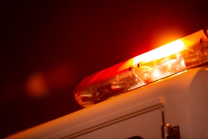 emergency vehicle lights at night