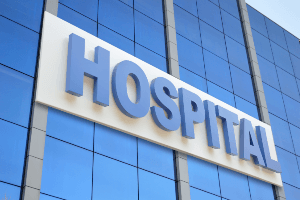 Stock image of a hospital