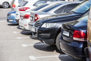 cars in a parking lot