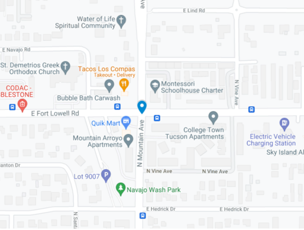 Fort Lowell and Mountain Avenue intersection