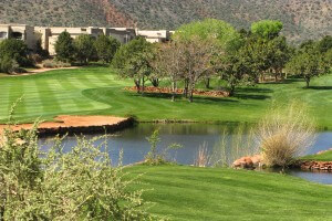 water hazard on golf course