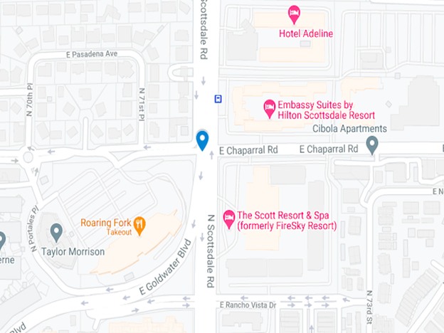 google map of north scottsdale road