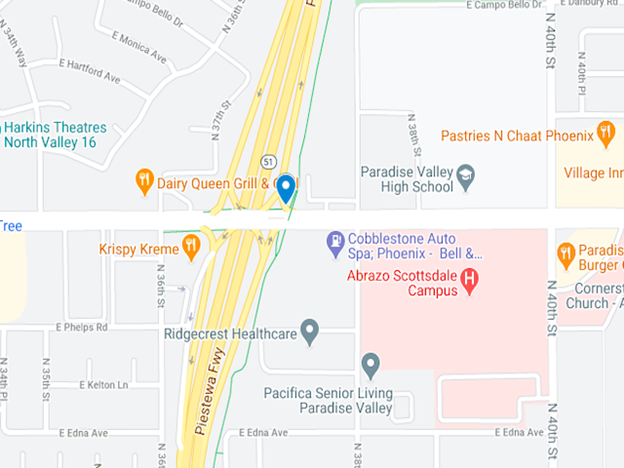 picture of google map of roads around state route 51