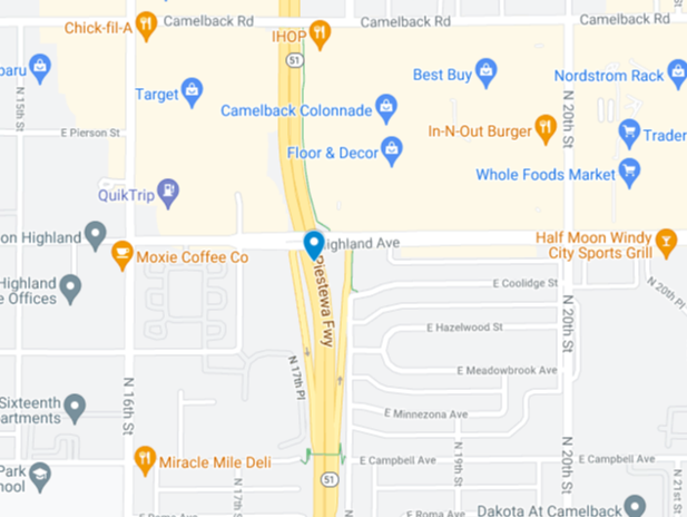 Highland Avenue map