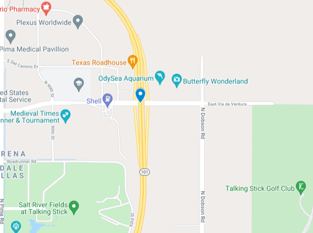 map of Scottsdale hit and run crash