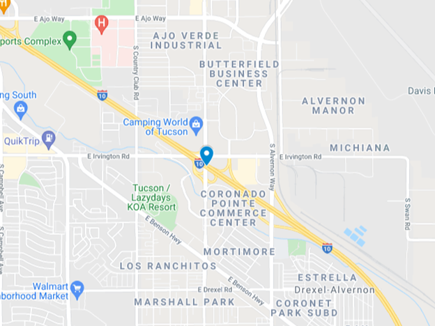 google map image of i-10 near irvington road