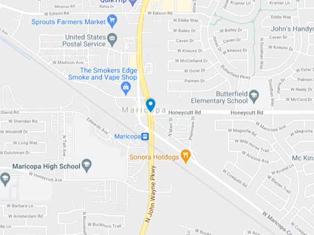 google map image of honeycutt avenue