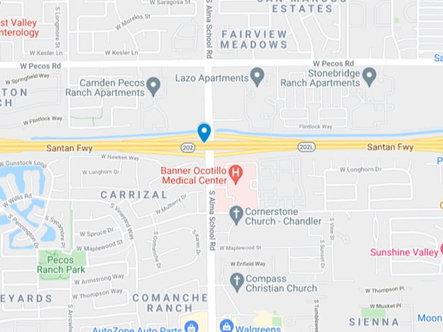google map image of loop 202 near chandler