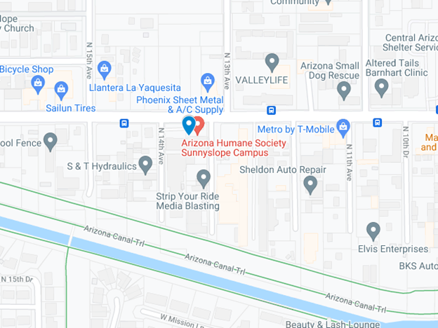 map of area at 13th Ave and Hatcher Road
