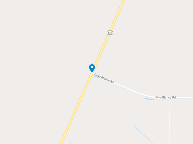 map showing SR-347 at Casa Blanca Rd