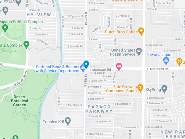 google map - 68th St and E McDowell Rd Pedestrian Crash