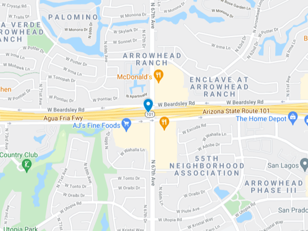 map - Loop 101 in north Phoenix