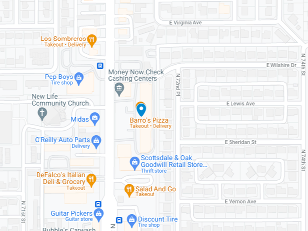 driver slams into pizza restaurant in scottsdale