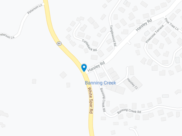 bicyclist injured on white spar road and haisley road
