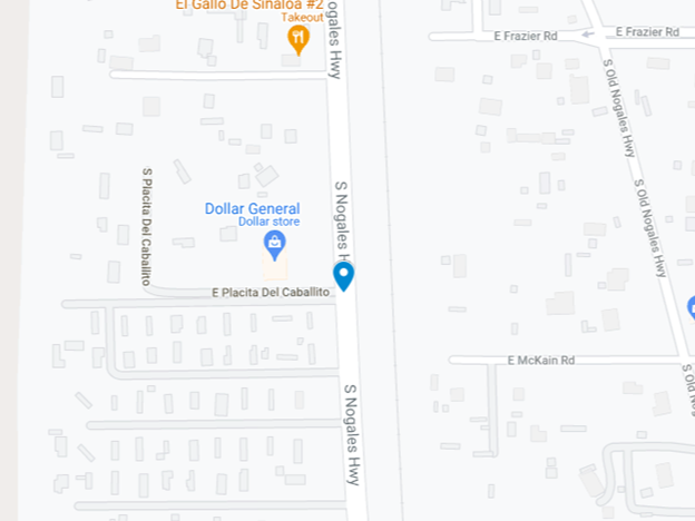 map 9100 block of south nogales highway