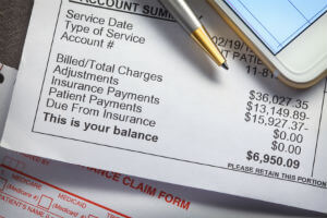 stack of medical bills