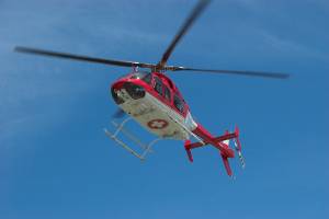 underside of emergency helicopter