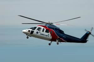 ambulance helicopter flying 