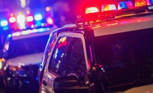 multiple police cars at crash scene