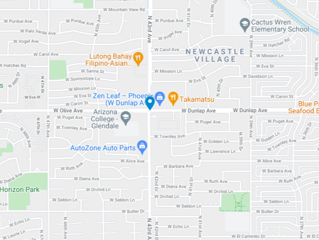 map of 43rd Avenue in Phoenix