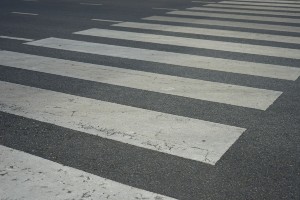 pathway on a street crossing