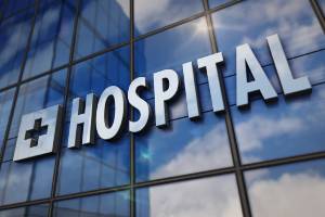 glass exterior of hospital building
