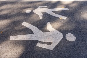middle-aged male pedestrian injured