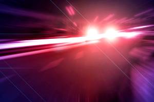 long exposure of police car lights