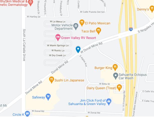 West Duval Mine Road map