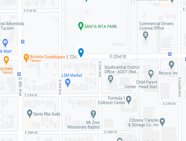 image of google map of east 22nd street and south park avenue