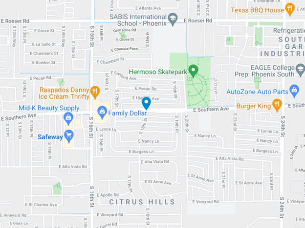 google map image of southern avenue