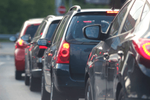 Traffic jam scene 