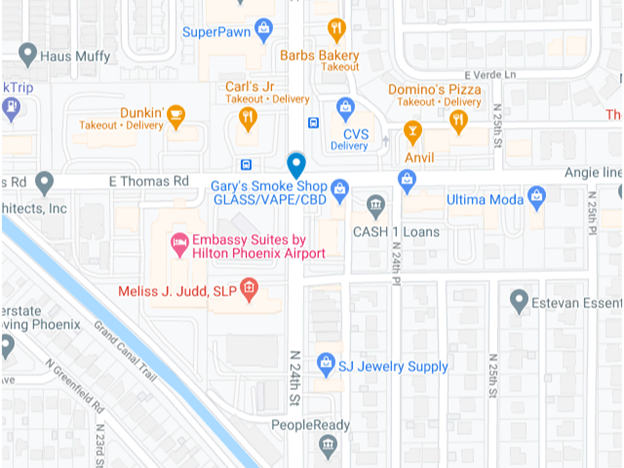 google map image of motorcycle vs bicycle crash site