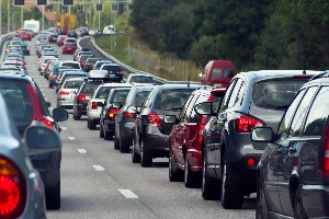 backed up traffic during morning rush hour south tucson