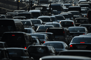 Traffic jam scene 