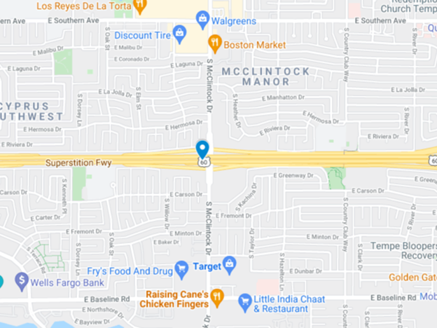 google map image of us 60 near hit-and-run site