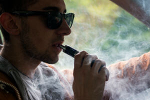 cloud of smoke from vaping